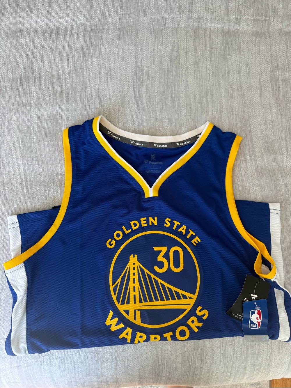 Fanatics Royal Blue and Yellow NBA Jersey